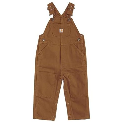 Carhartt Baby-boys Infant Washed Duck Bib Overall, Brown, 9 Mo.