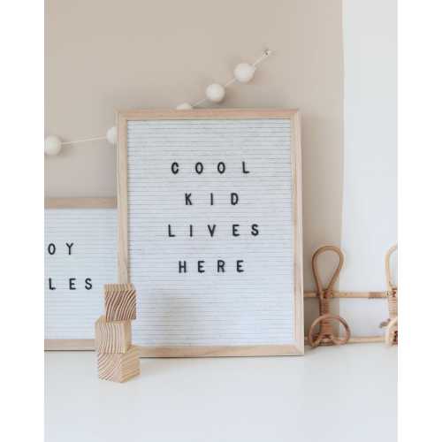White Felt Letter Board 30x40cm - Home Notice Board - Nursery Wall and Desk Decor