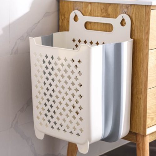 xgfhyjeh Hanging Laundry Basket, Wall-Mounted Mesh Extra Large Dirty Clothes Hamper for Baby Kids Nursery, Big Washing Bin Storage Container for Family Indoor Dorm, Bedroom, Entryway, Bathroom