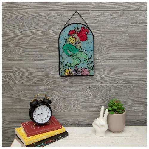 Ariel & Flounder Stained Glass Wall Decor