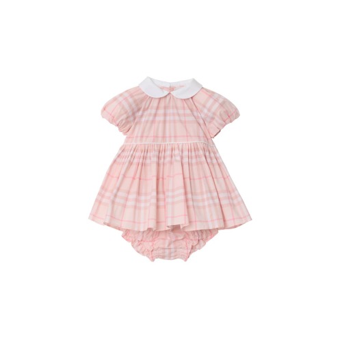 Check Cotton Dress with Bloomers, 6M- Only 2 left