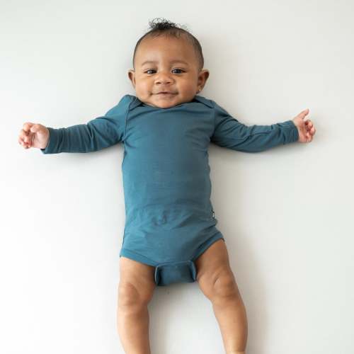 Long Sleeve Bodysuit in Atlantic