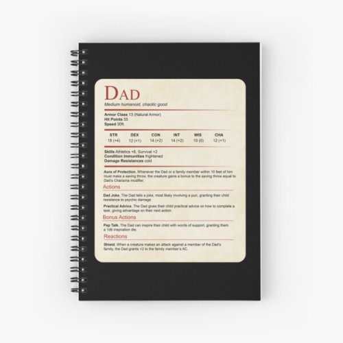 D&D Dad Stat Block Journal