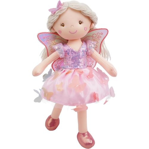 June Garden 15" Lunabelle The Fluttering Blossom Fairy Doll – Soft Plush Fairy Toy with Multicolor Butterfly Skirt – Enchanted Garden Collection