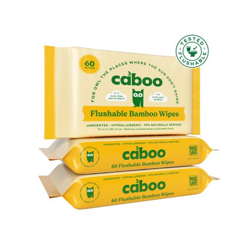 Bamboo Flushable Wipes 180 ct - Caboo
