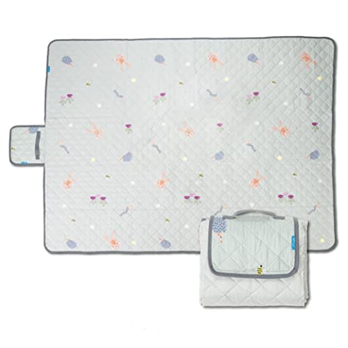 Taf Toys Extra Large Baby Picnic Outdoor Blanket 60x80 inch Waterproof Foldable Blankets Picnic Mat for Beach Camping on Grass Picnic Blankets Hiking Travel, Park Folds to a Carry Bag Sand Proof