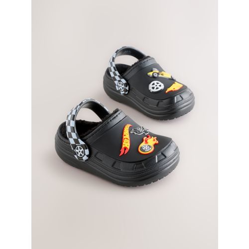 Black Hot Wheels Slipper Clogs