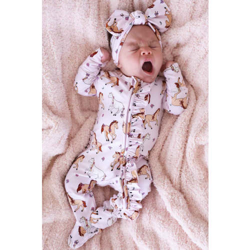 Howdy, Honey Ruffle Zipper Footie Bundle