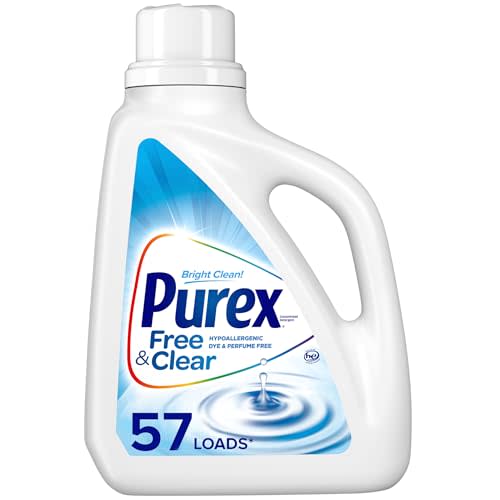 Purex Liquid Laundry Detergent 57 Loads, Free & Clear, Unscented, 75 Fl Oz
