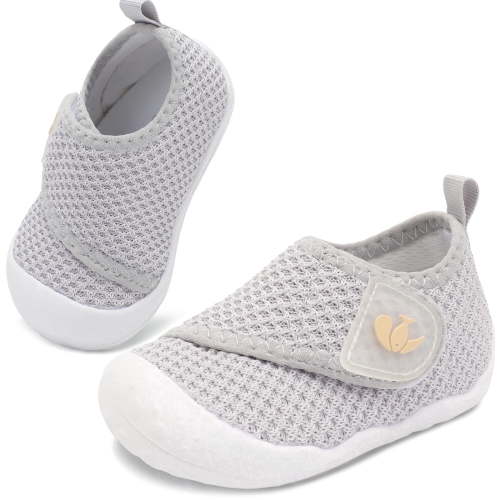 JOINFREE Baby First Walking Shoes for Boys Girls Infant Wide Barefoot Crib Shoe Lightweight
