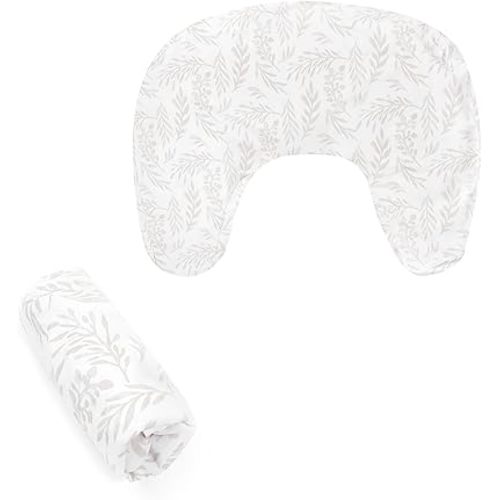 Boppy Nursing Pillow Cover - Soft, Hypoallergenic Washable Microfiber Bottle & Breastfeeding Pillow Covers (Redesigned Feeding Pillow Sold Separately) - Beige Foliage