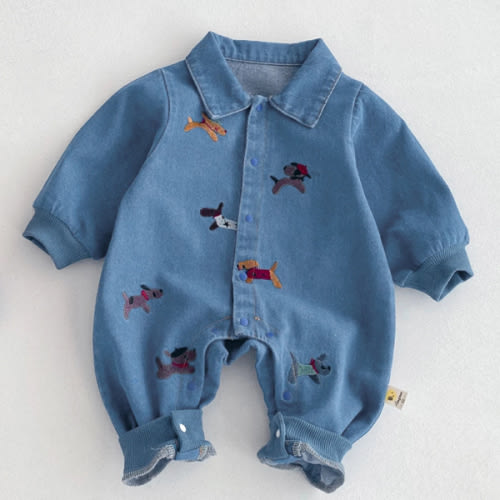 Doggy Denim Jumpsuit - Shop Online at Belle Baby | Belle Baby