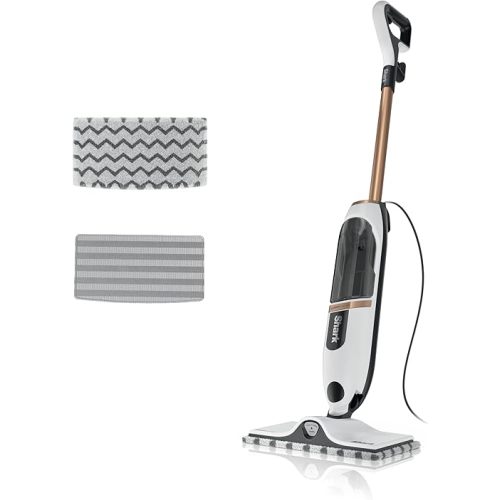 Shark SteamSpot Steam Mop with Steam Blaster Technology, 3 Steam Modes, 2 Washable Pads, XL Removable Water Tank, Lightweight, Steam Cleaner for sealed Hard Floors, Hardwood, Tile, Laminate, S2001