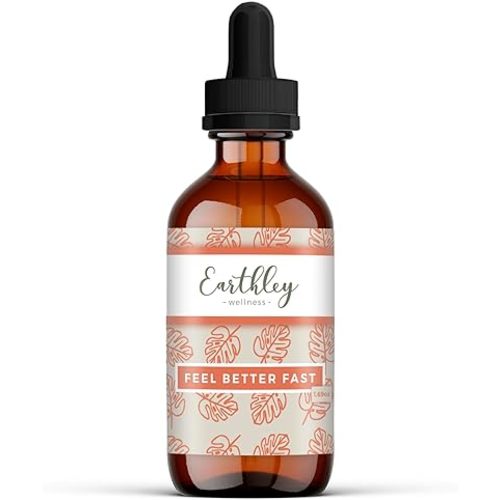 Earthley Wellness Feel Better Fast, Echinacea Root, Fennel, Astragalus root, Elder flower and Cinnamon, New Size (1.69 oz)