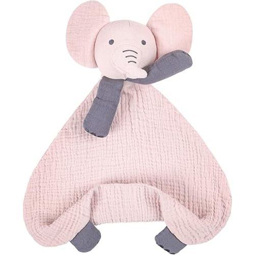 lulumoon Elephant Baby Security Blanket: Skin-Friendly Muslin Snuggle Lovey