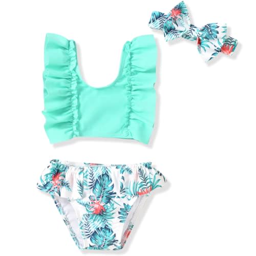 Aalizzwell Infant Baby Girl Bikini Swimsuit with Headband