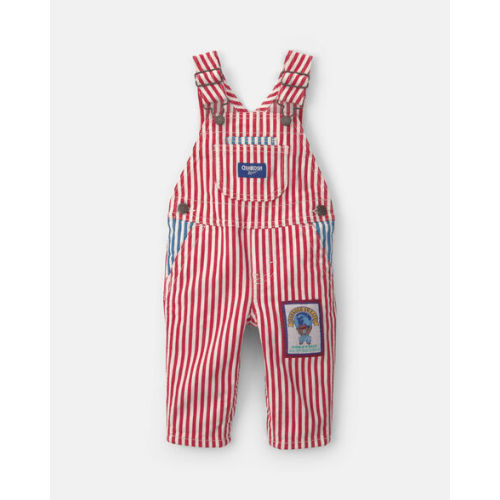 Baby Hickory Stripe Overalls - White/Red - OshKosh B'gosh | Carter's