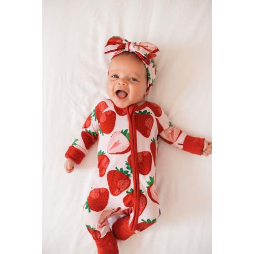 Berry Sweet (Strawberry) Romper – Jammie Session (0-3M)