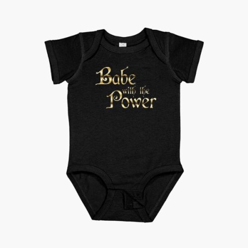 Labyrinth Babe With The Power (black bg) Baby One-Piece