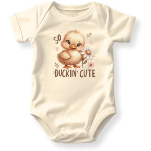 So Duckin Cute Baby Bodysuit Cute Duck Shirt Kids Toddler Tee Baby Duck Outfit Birthday Gift Girl Shirt