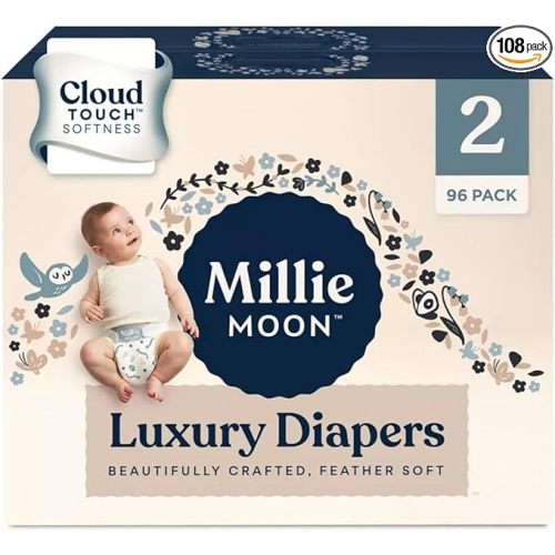 Milm Baby Diapers – Ultra Soft, Leak-Proof, Hypoallergenic Disposable Diapers – (Size 2)