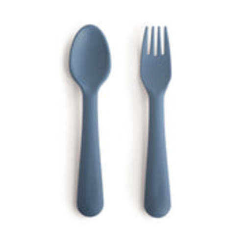 Mushie Baby Dinnerware Fork and Spoon Set