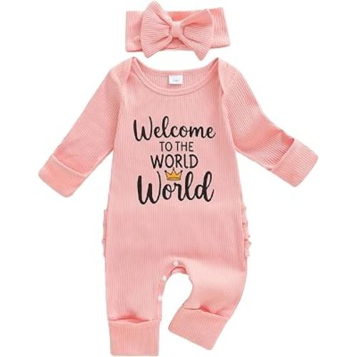 Little Sister Newborn Outfit Baby Girl Coming Home Long Sleeve Romper Jumpsuit Fall Outfits Winter Clothes