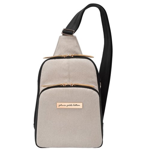 Petunia Pickle Bottom Criss Cross Sling Two Tone Bag - Black/Sand