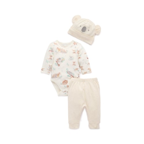 3 Piece Australiana Set with Hat, 3-6M