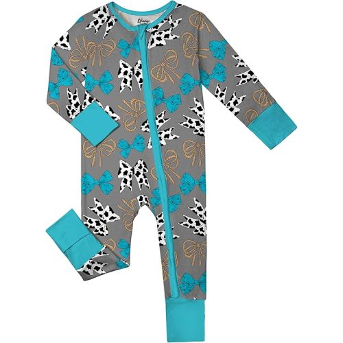 Weiwei Pajamas for Baby Boys & Girls, Viscose from Bamboo Footie Pajamas Convertible Newborn Sleeper, Zipper Onesie 0-24M,YKK