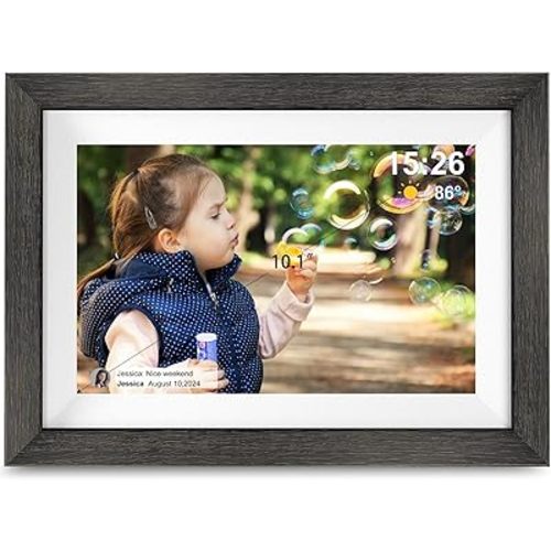 Frameo Digital Photo Frame,10.1 Inch WiFi Smart Digital Picture Frame with HD IPS Touch Screen,Auto-Rotate,Send Pictures from Anywhere via Frameo APP,Gifts for Mom