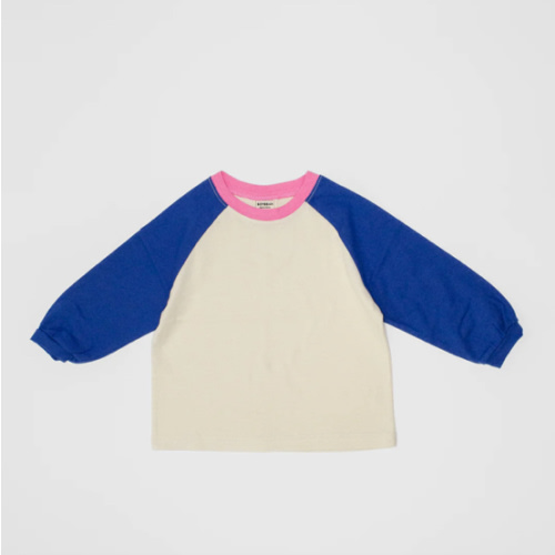 Baseball Shirt in Cobalt/Pink – Asawin