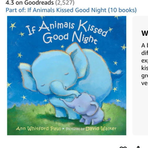 Amazon.com : if animals kissed goodnight