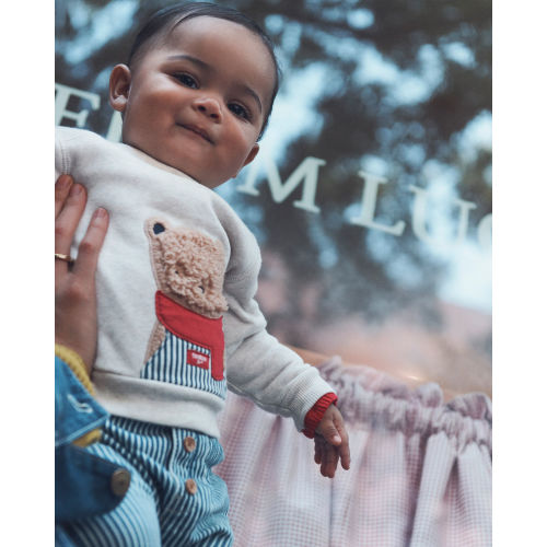 Baby 'Josh B'gosh' Bear Fleece Sweatshirt - Heather Cream - OshKosh B'gosh | Carter's