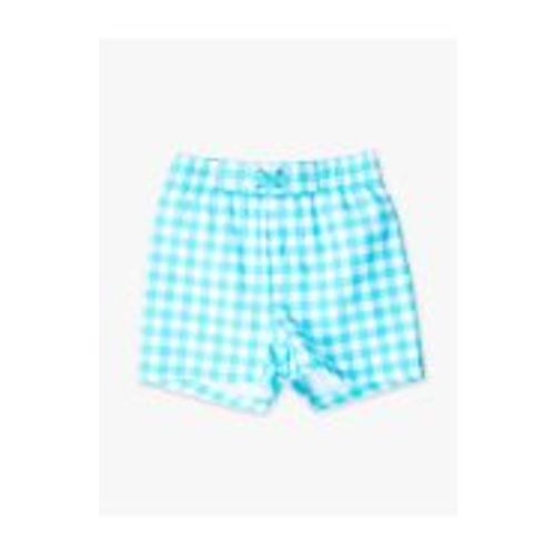 Gingham Swim Trunks