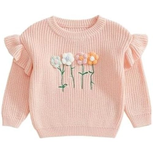 MERSARIPHY Infant Baby Girl Sweater Baby Pullover Sweater Toddler Girl Knit Sweatshirt Fall Winter Clothes