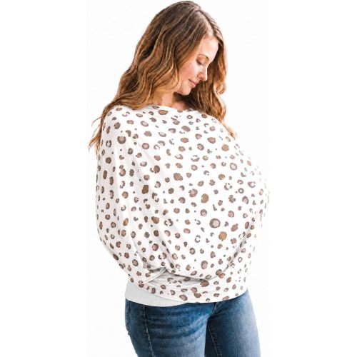 Copper Pearl Nursing Cover for Breastfeeding – Multi-Use Baby Car Seat Canopy, Stroller Shade & Breast Feeding Wrap for Women, Stretchy Breathable Carseat Shawl for Boy or Girl, Millie