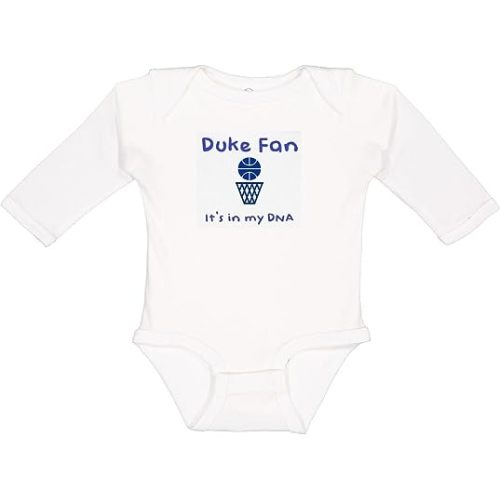 Duke Fan It's in My DNA Cute Long Sleeve Baby Bodysuit Outfit