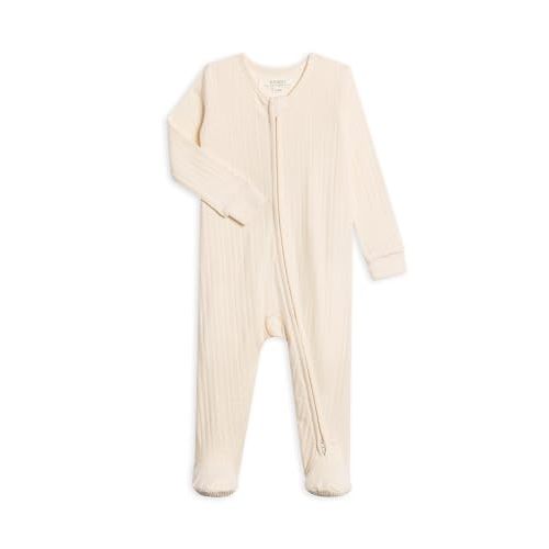 Colored Organics Baby Zip-Up Footed Sleeper with 2-Way Zipper - Newborn Organic Cotton Pajamas