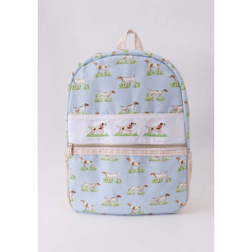 Hunting Dog Embroidered Bookbag – The Trendy Three