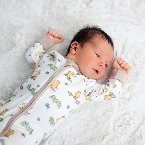 Larkspur Baby | Romper Pajamas | Convertible Footed Romper in Woodland Journey