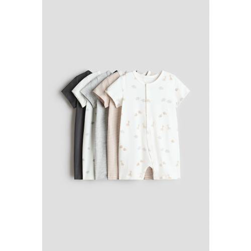 5-PACK SHORT COTTON PAJAMA JUMPSUITS