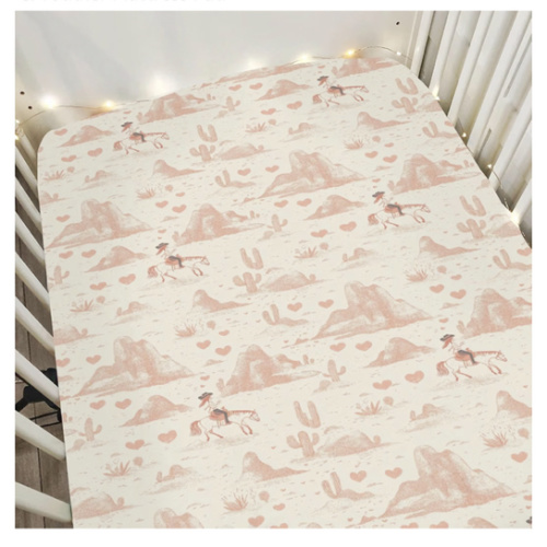 Amazon.com: Vintage Pink Cowgirl Cactus Baby Crib Sheets for Boy Girl 52"x28" Western Cowgirl Love Soft Stretchy Fitted Crib Mattress Cover Wild Desert Baby Sheet for Standard Crib & Toddler Mattress Pad