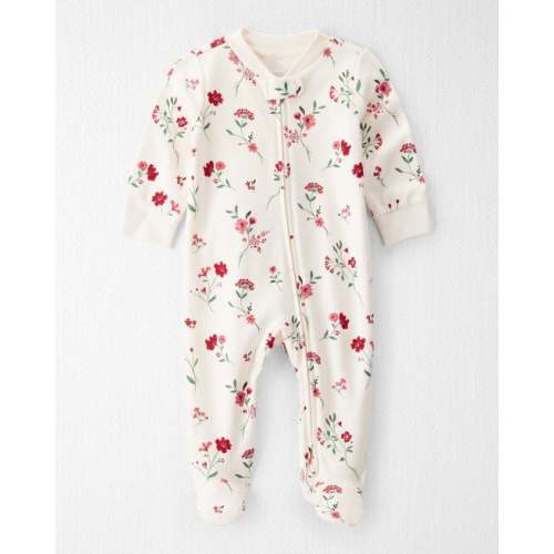 Baby Girl Organic Cotton Sleep & Play Pajamas in Rosethorn Hollow - Little Planet | Carter's