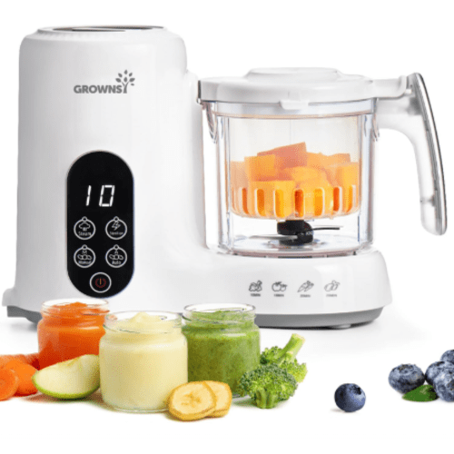 Grownsy Baby Food Maker, White/Black (Model 5800E)