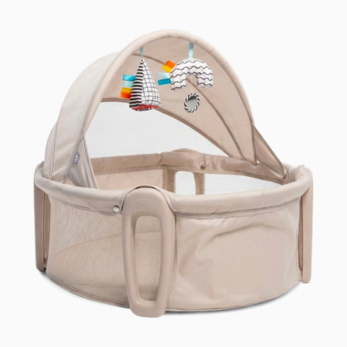 Cozy Cabana Portable Bassinet with Canopy - Oatmeal