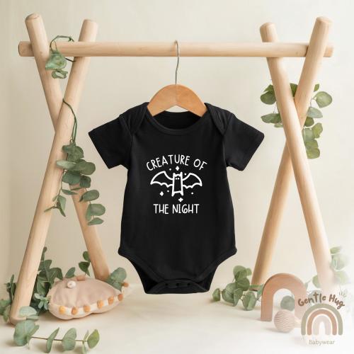 Creature Of The Night Baby Onesie®, Spooky Cute Halloween Outfit, Funny Bat Baby Bodysuit, October Baby Shower Gift, Fall Baby Clothes