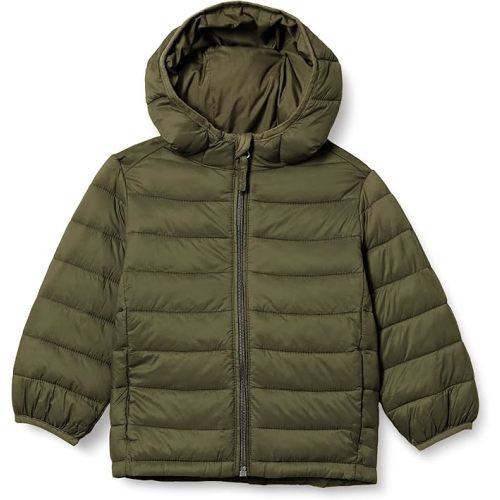 Amazon Essentials Boys and Toddlers' Lightweight Water-Resistant Packable Hooded Puffer Jacket, Insulated