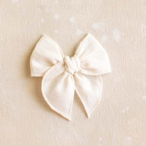 Mini Fleur Bow Clip // Blanche