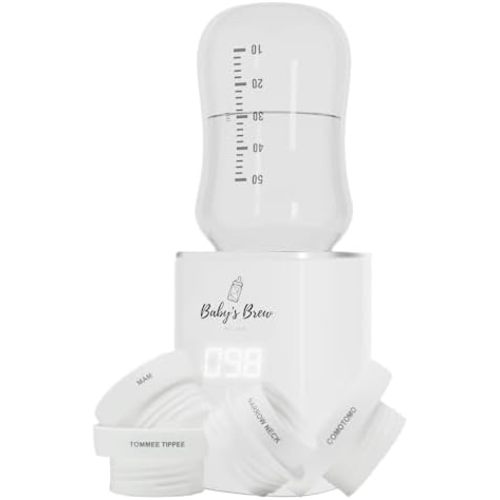 Baby's Brew Portable Bottle Warmer with Adapter Set, Cordless, White